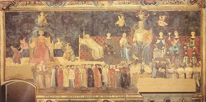 Ambrogio Lorenzetti Allegory of the Good Government France oil painting art